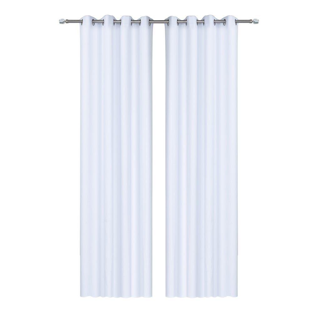 2-Piece Clementia Curtain, White - 140X240 Cm