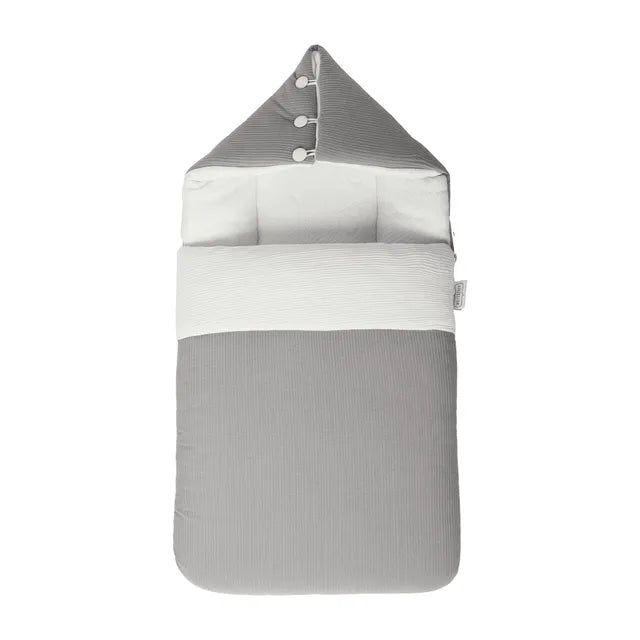 Little Angel White&Grey 2-In-1 Bamboo Cushioned Baby Sleeping Bag (Grey)