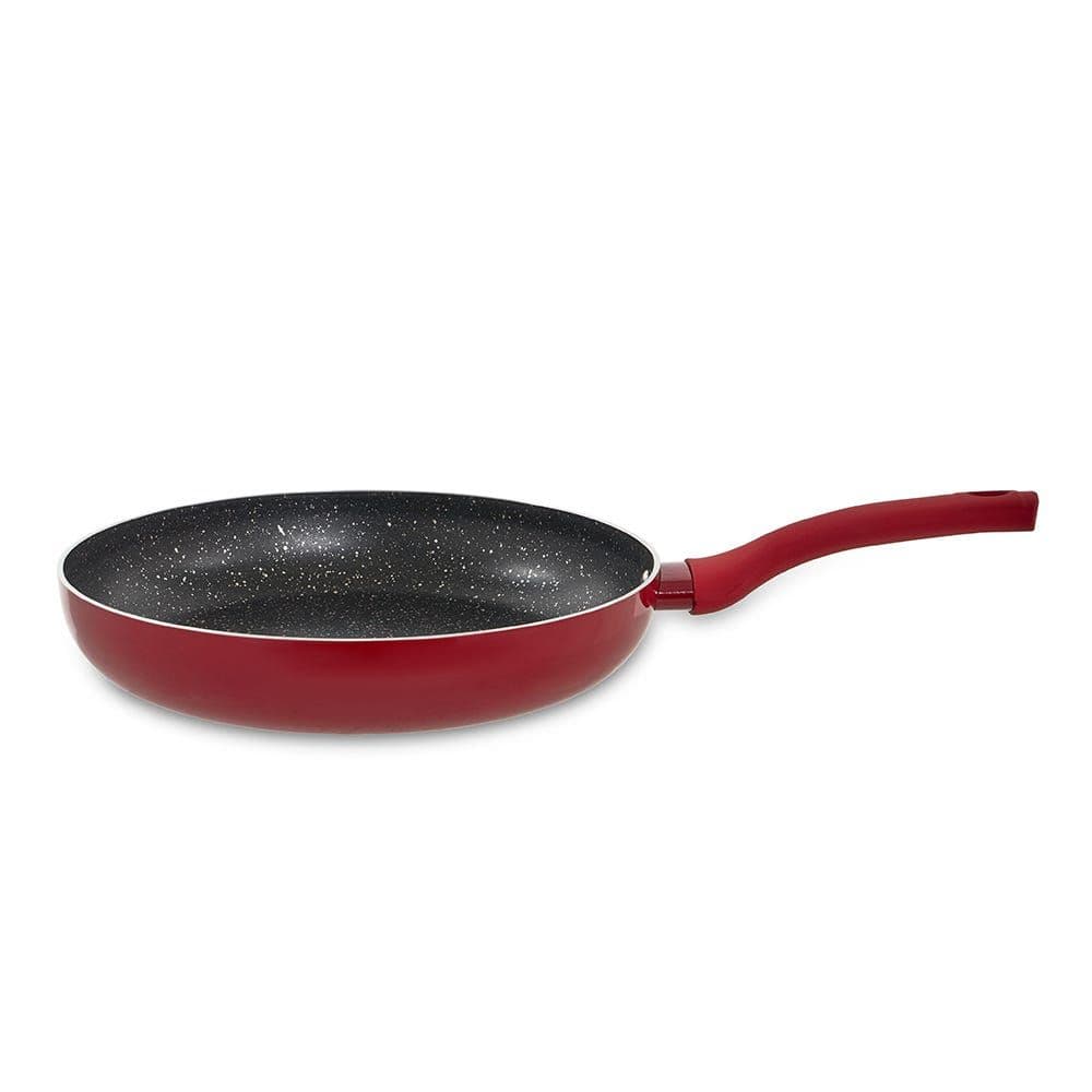 YNA Non-Stick Frypan, Red & Black - 28 cm