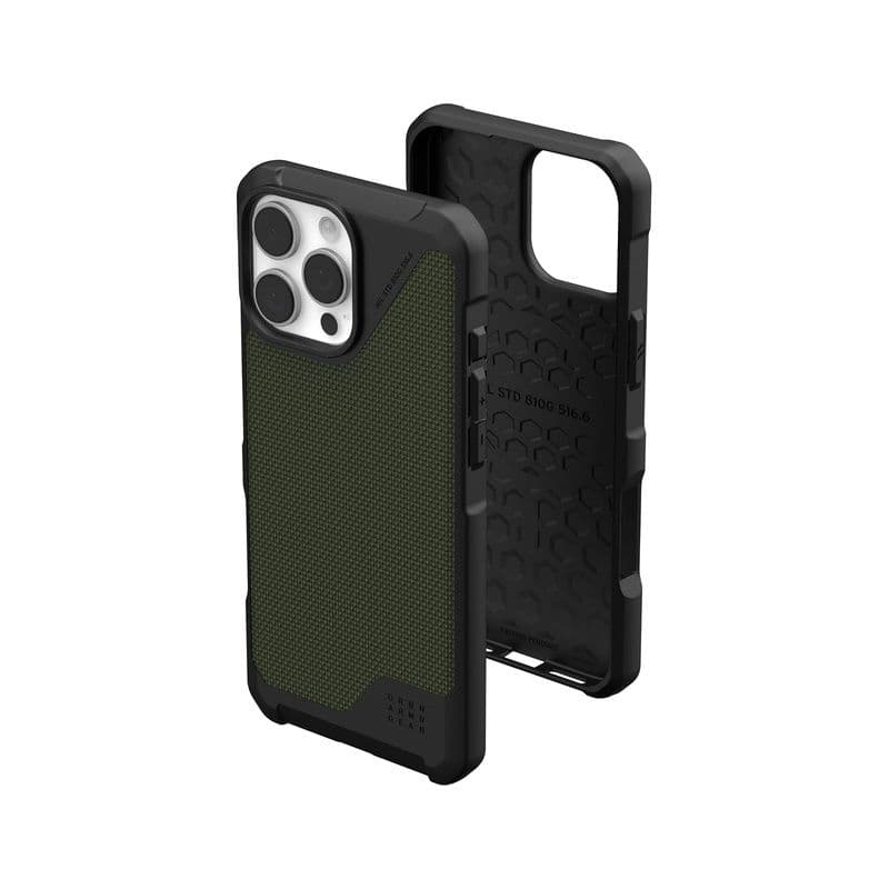 Uag Metropolis Lt Magsafe For Iphone 16 Pro Max Kevlar Olive,8 Ft/5.4 Meters Drop Protection,Sculp