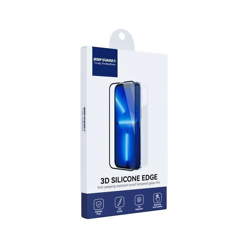 Bodyguardx Rubber Edge Silk Clear 13 Pro Black