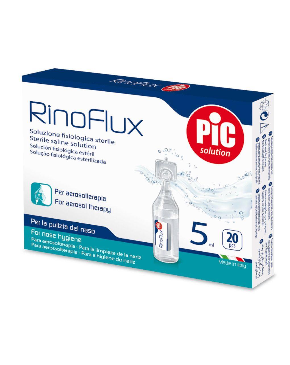 Pic Solution Rinoflux Sterile Saline Solution 5 Ml X 20 Pieces 00Ht