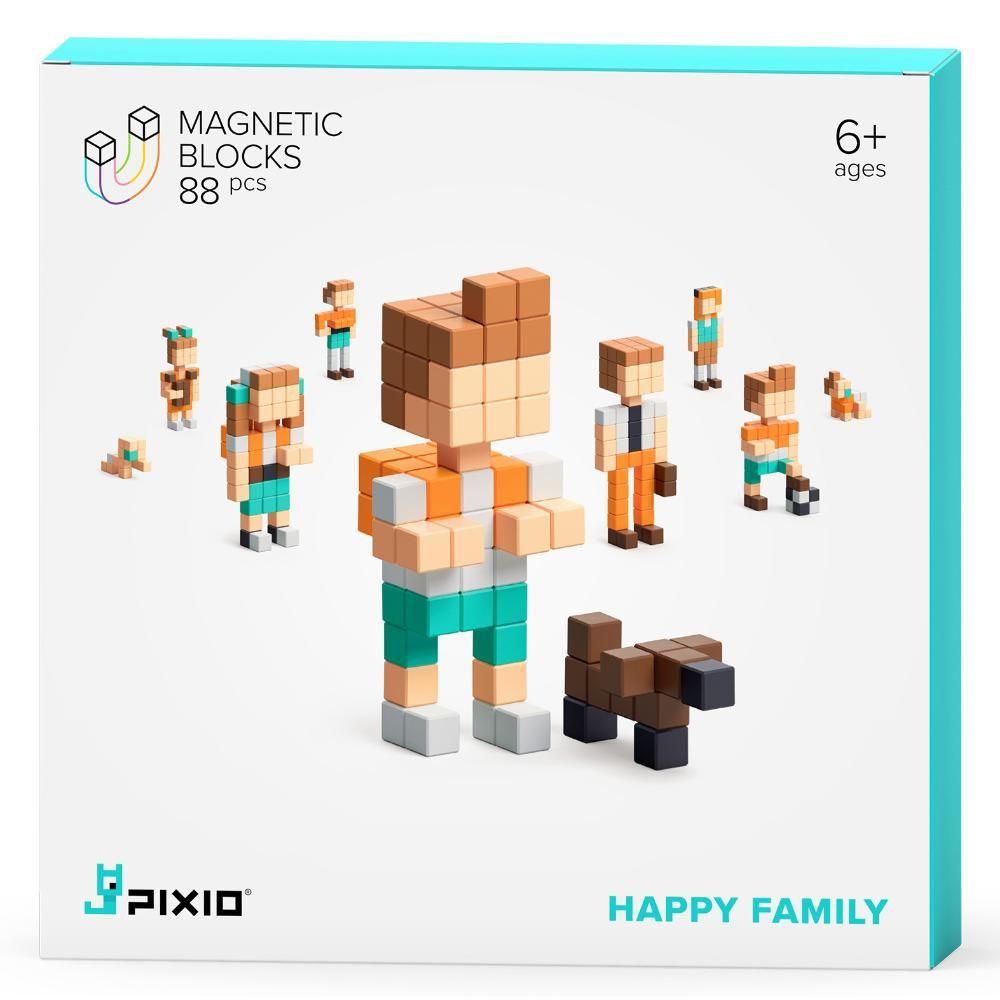 Pixio - Happy Family Magnetic Blocks (88 Pieces)