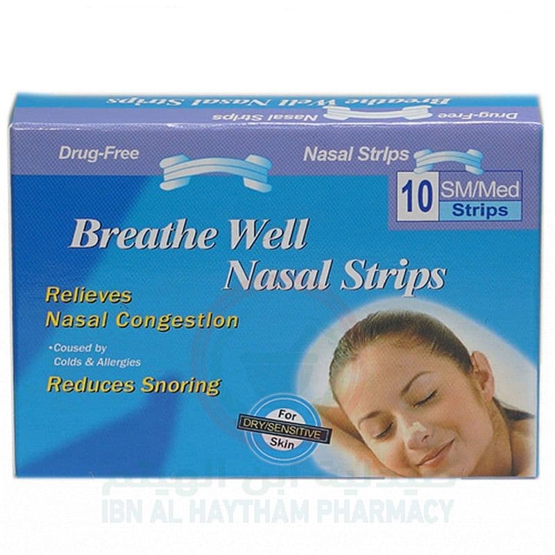 Breathe Well Nasal Strips (S-M) 10'S