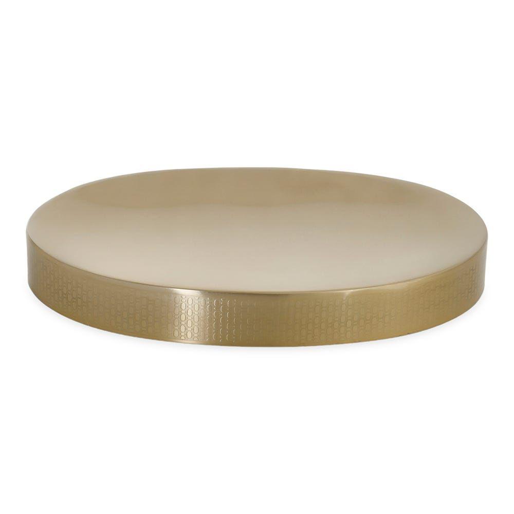 Oval Etched Tray, Soft Gold - 26X3.5 Cm