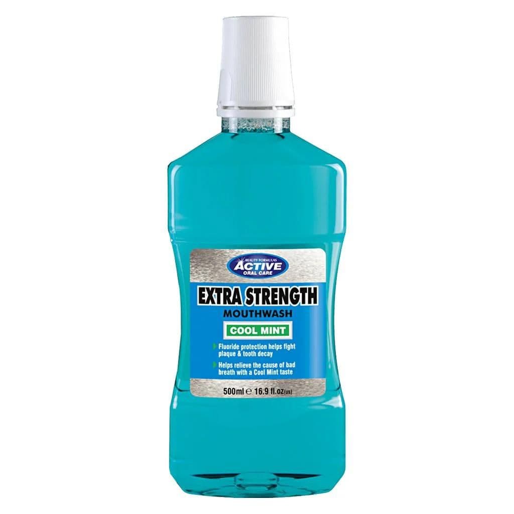 Active Extra Strength Mouthwash Cool Mint 500Ml No.12775