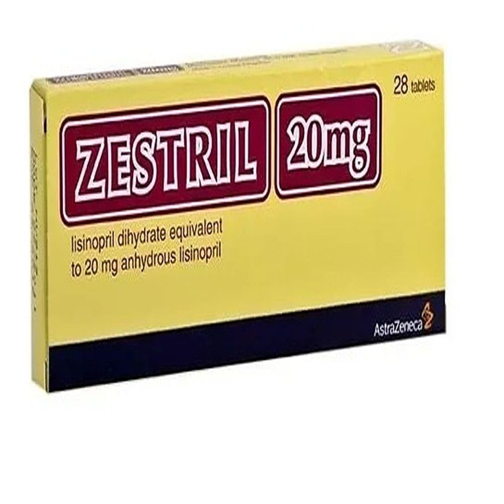 Zestril 20 Mg 28 Tablets