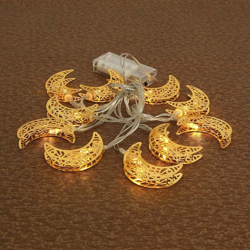 Crescent Warm Led String Light, Gold