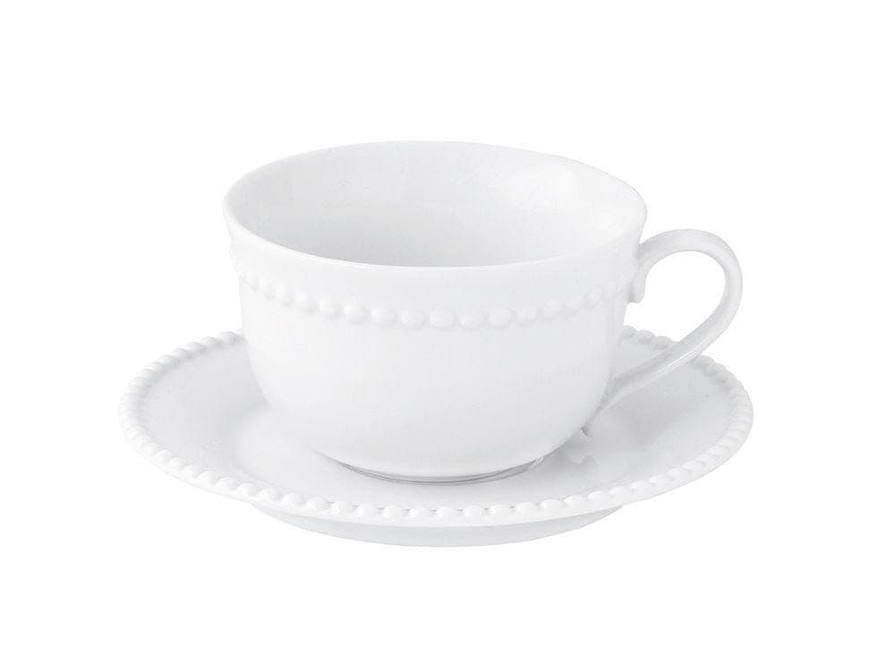 Tiffany Porcelain Cup & Saucer, White Â€“ 250 Ml