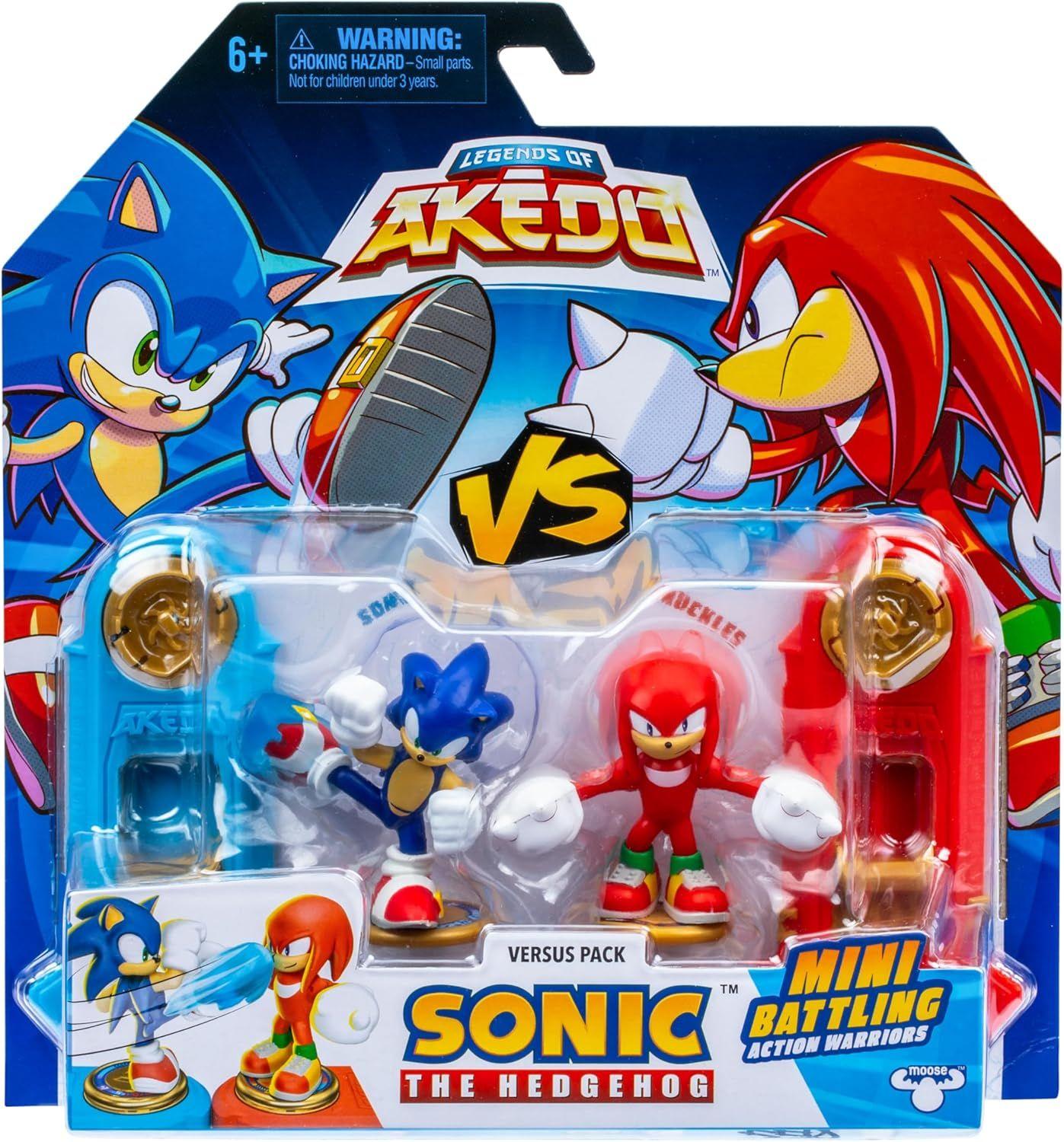 Akedo X Sonic The Hedgehog Versus Pack With Sonic & Knuckles Mini Battling Action Warriors Action Figure Set