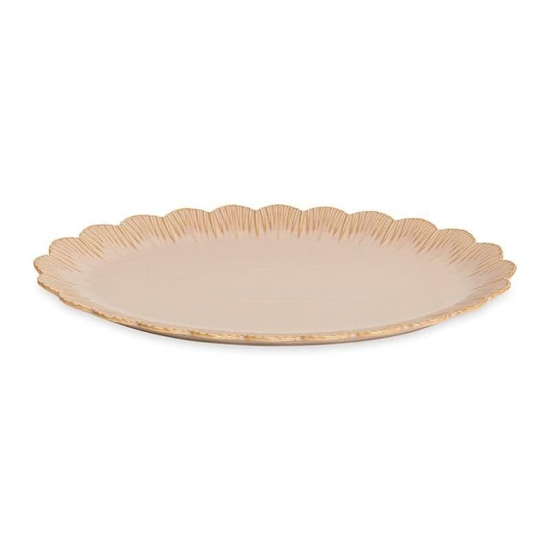 Fleuri Oval Plate, Terracotta - 36Cm