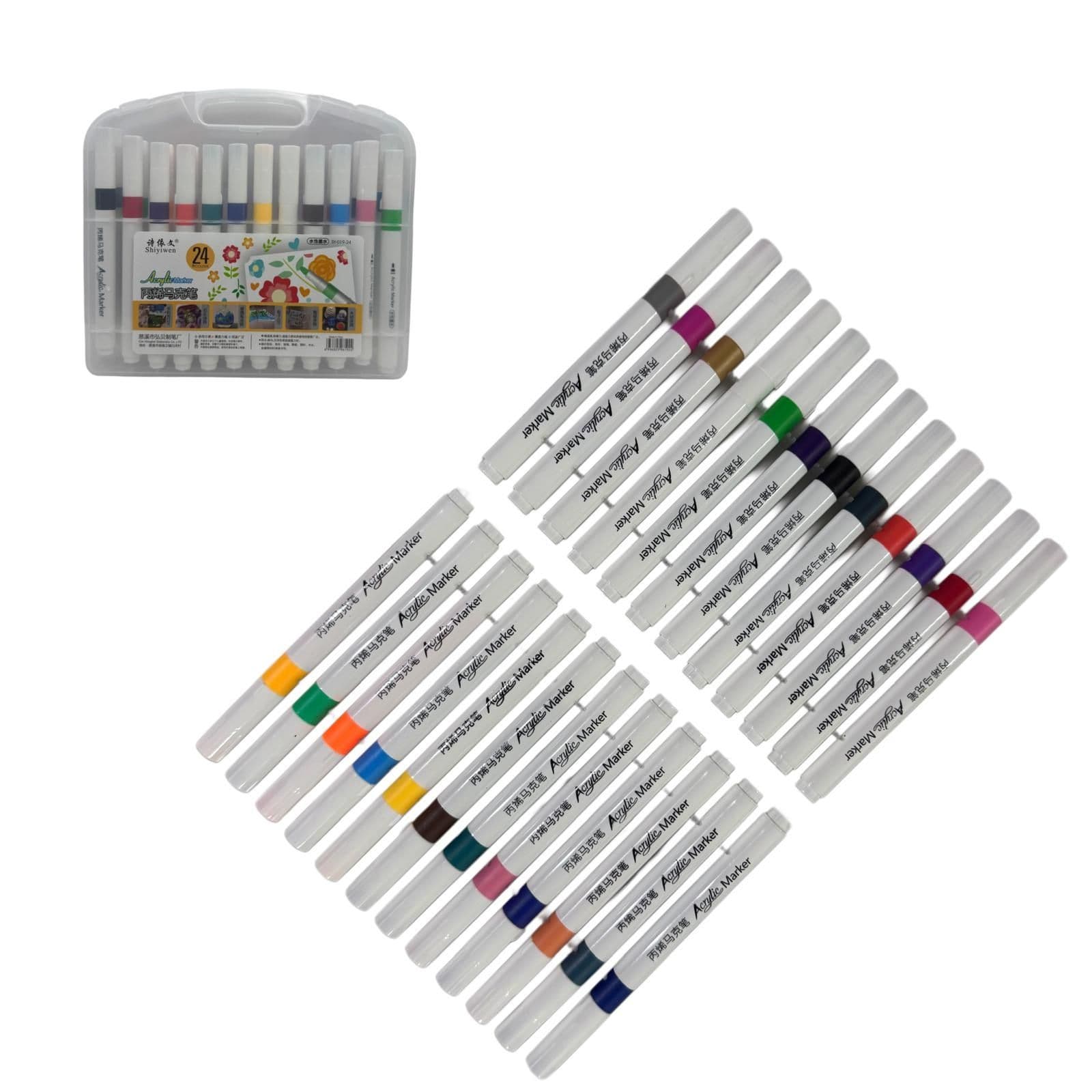 Shiyiwen Acrylic Marker Set (24 Colors)