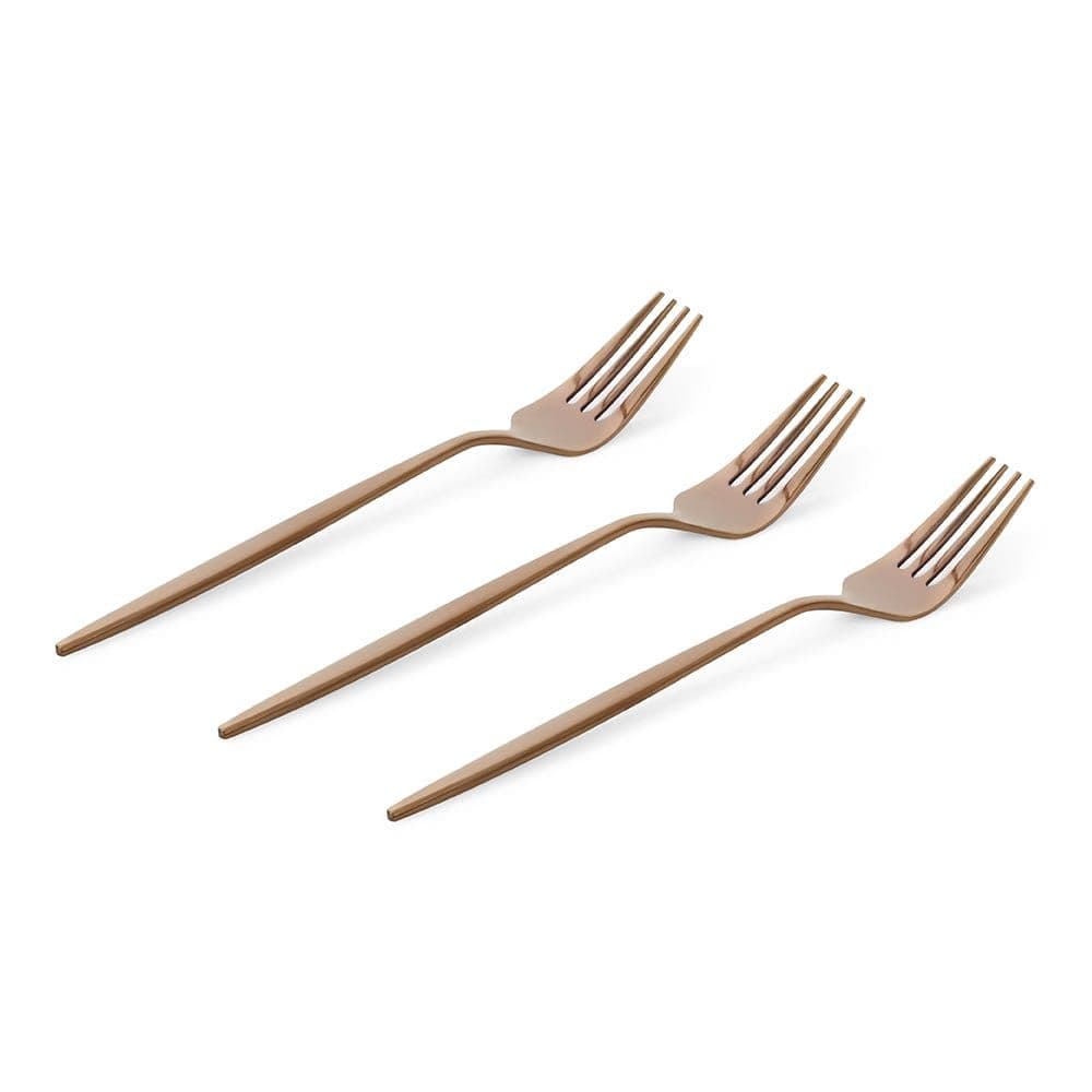 Floryn 3-Piece Table Fork Set, Copper - 20.5 Cm