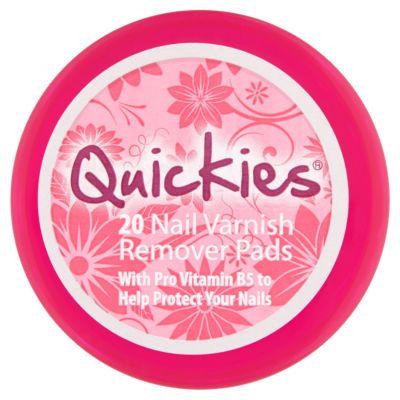 Quickies Nail Polish Remover Pads Small 20S