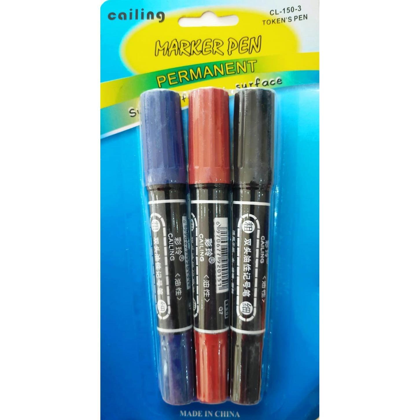 Permanent Marker 3 Pc Set