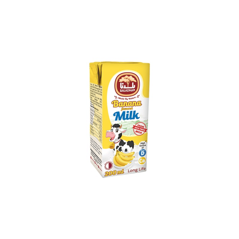 Baladna Long Life Banana Flavoured Milk 200Ml