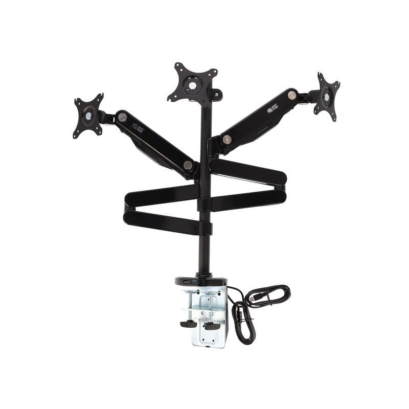 Epic Gamers Triple Monitor Arm W/ Dual Usb Ports - Black - حامل شاشة