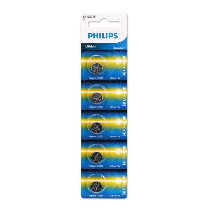 Philips Cr1220P5B/97 Lithium Coin Battery Cr1220 5-Blister