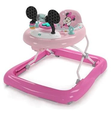 Bright Starts Minnie Mouse Tiny Trek Walker, Forever Besties, 2-In-1 Walker