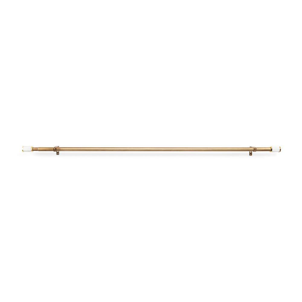 Hexa Extendable Single Curtain Rod, Gold - 165-300 Cm