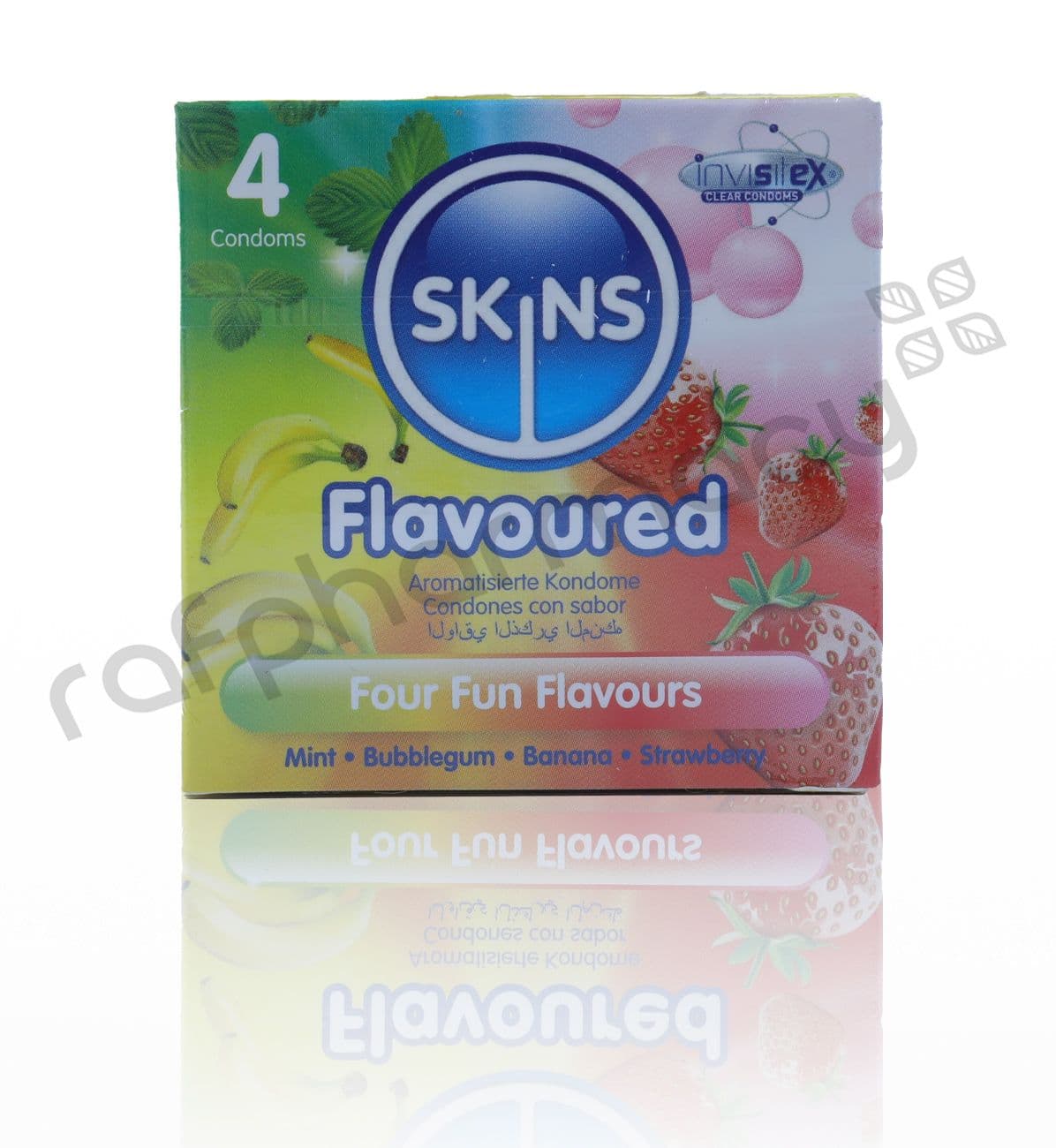 Skins Flavours Lubricated Condoms 4'S #16437