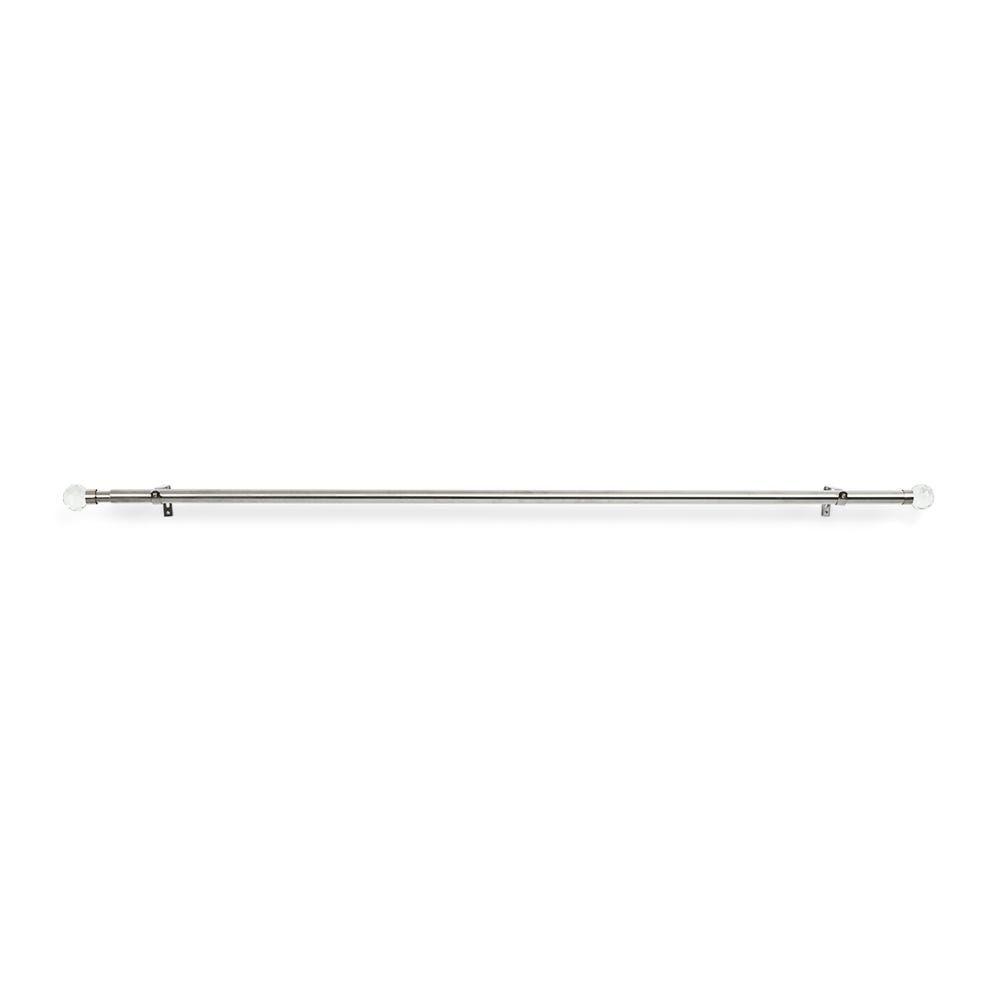 Ken Extendable Single Curtain Rod, Clear - 165-300 Cm