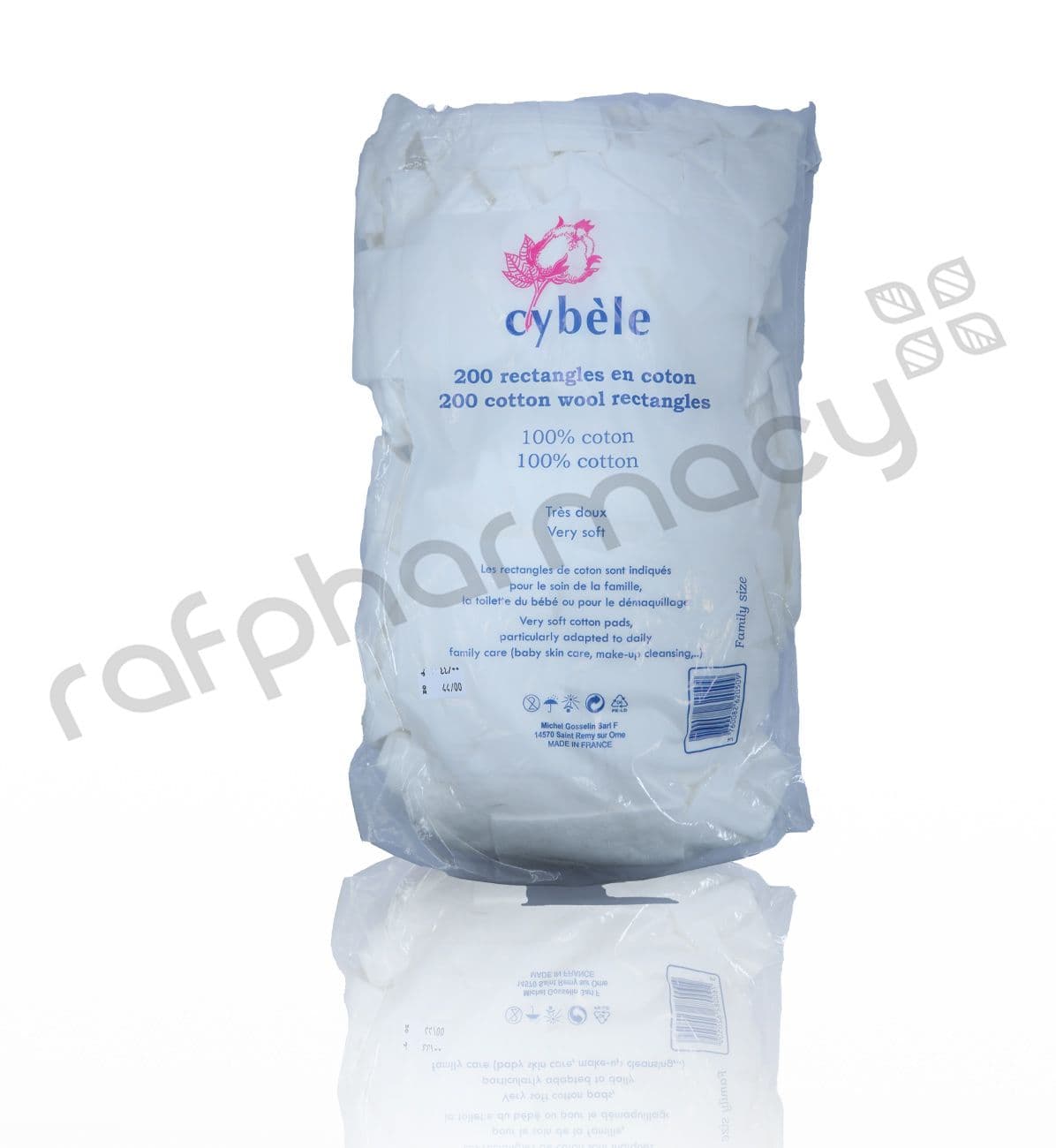 Cybele Cotton Pads in Bulk (10/c, 200's) (#Co200Cybu, #18260)