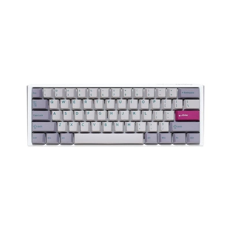 Ducky One 3 Mini Aura 60% Wired Mechanical Gaming Keyboard - Red Switch - Mist - لوحة مفاتيح