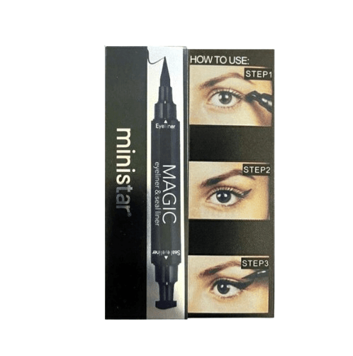 Ministar Magic Eyeliner & Seal Liner Stencil Stamp Black