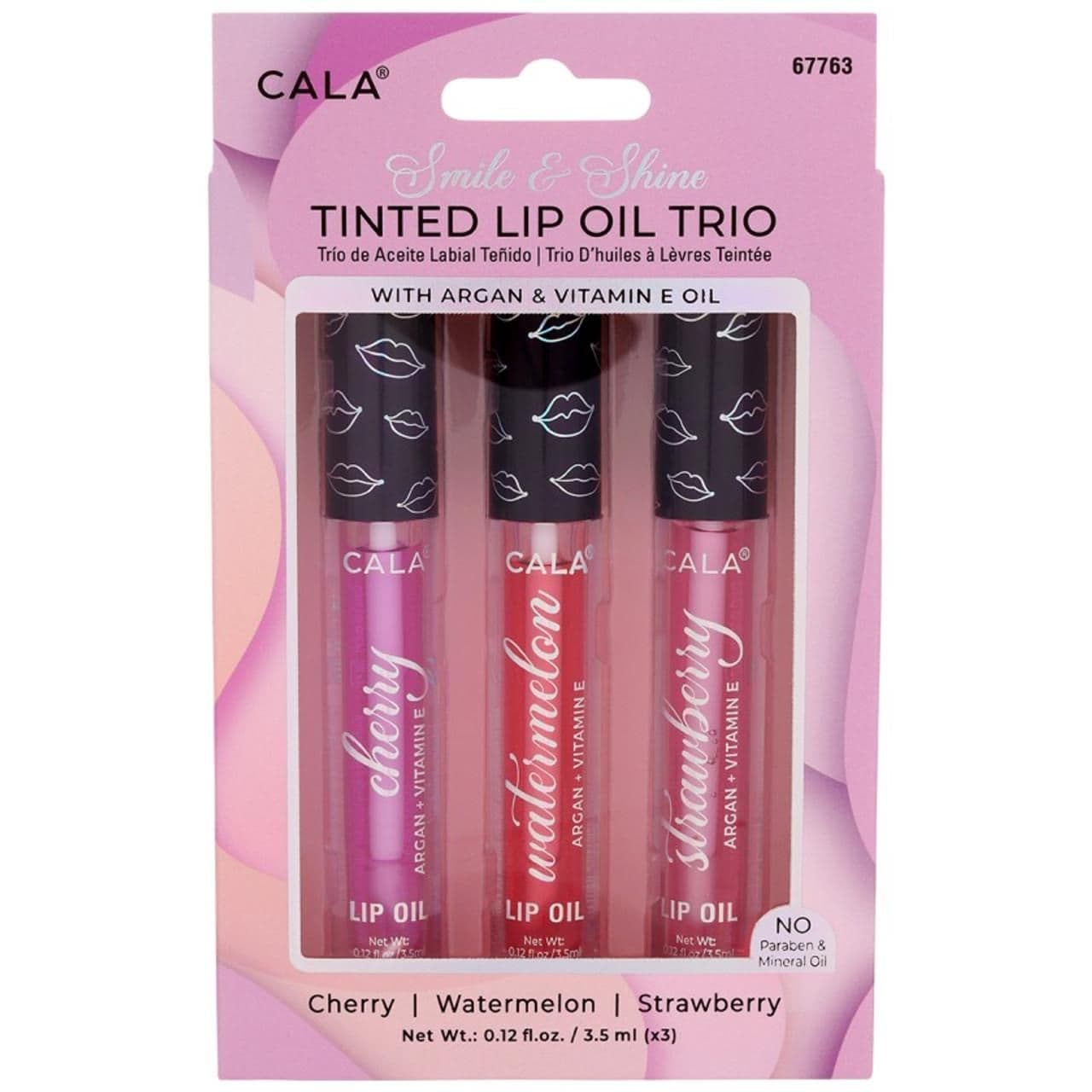 Cala Tinted Lip Oil Trio With Argan & Vitamin E Oil 3X3.5Ml No.No.12676