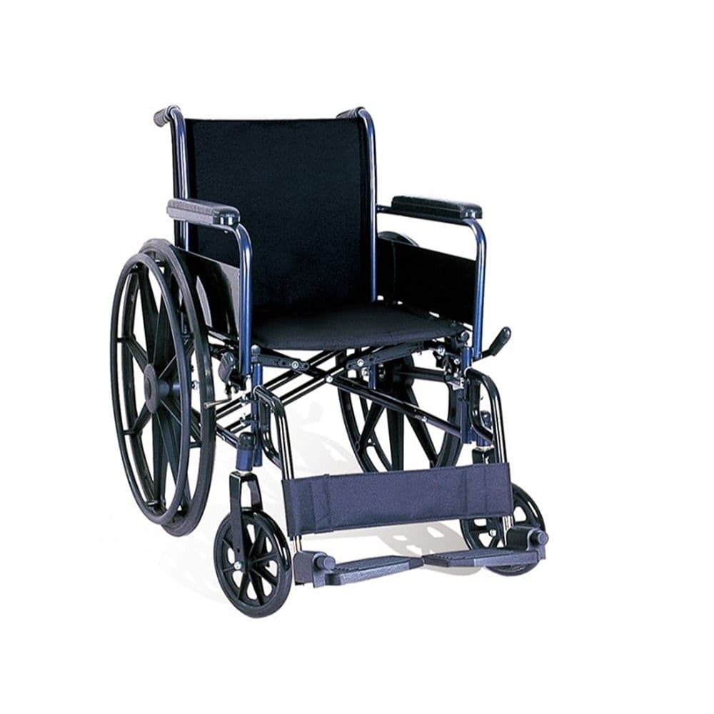 Ca905B-Steel Chrome Wheel Chair-Black