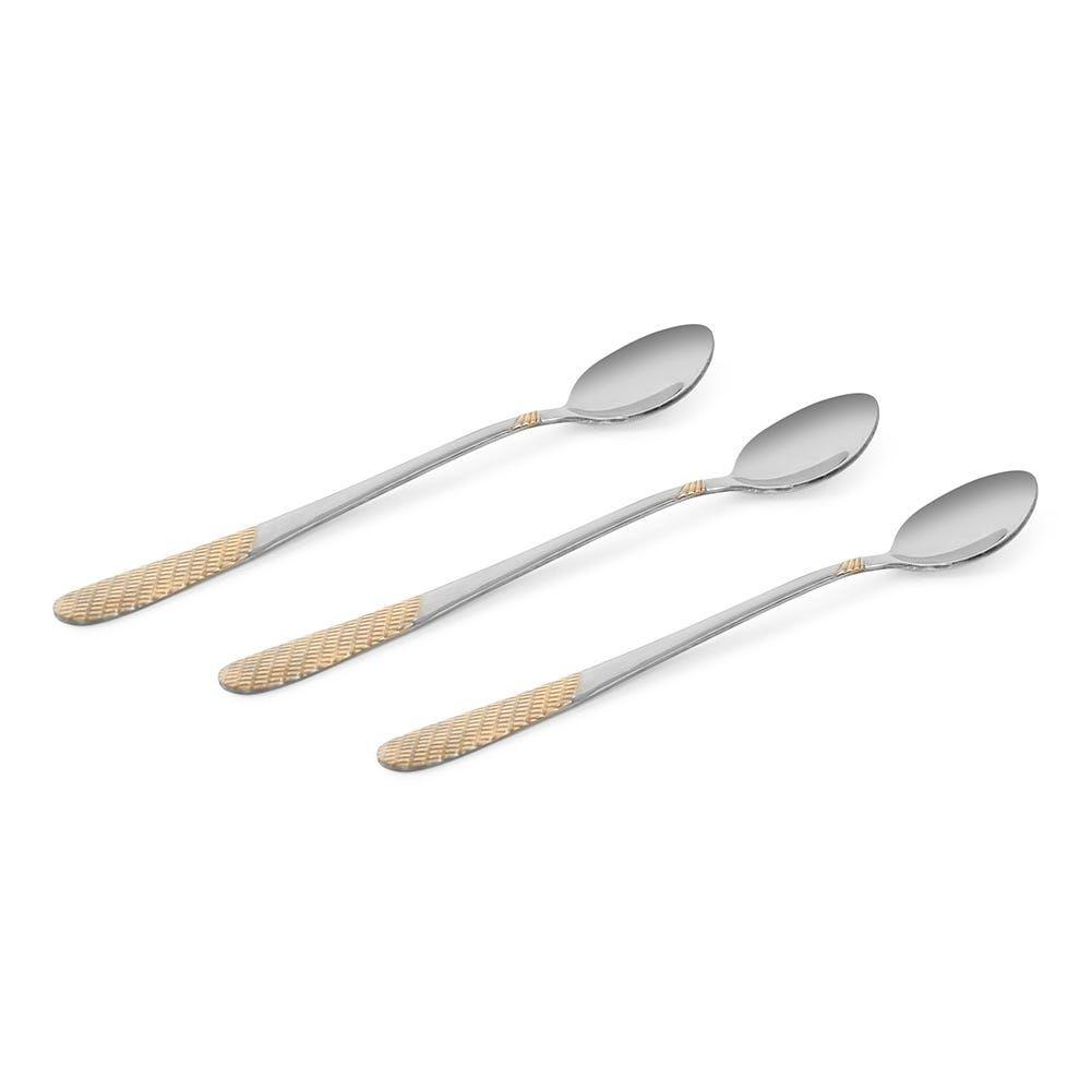 Harith 3-Piece Cocktail Spoon Set, Silver - 21 Cm