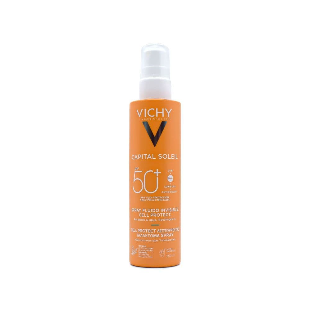 Vichy Capital Soleil Invisible Fluid Sunscreen Spray SPF50+ for Face and Body 200ML 200ML