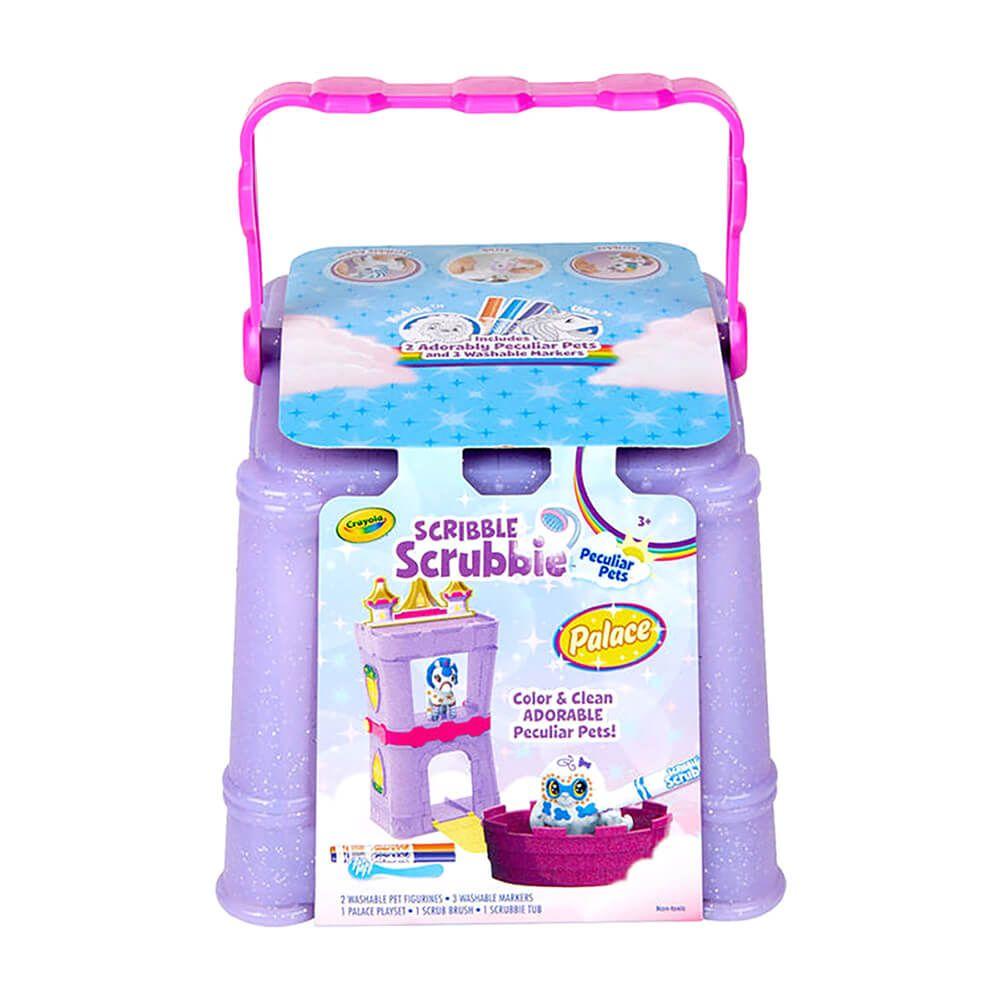 Crayola Scribble Scrubbie Peculiar Pets Palace Playset & 3 Washable Markers