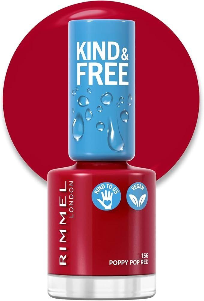 Rimmel London Kind & Free Clean Nail Polish 156 Poppy Pop Red 8 Ml