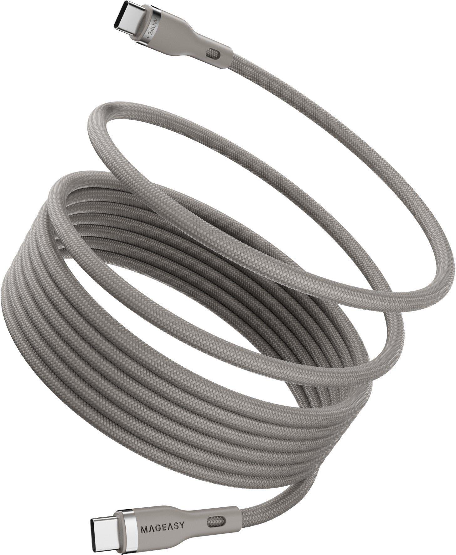 Magnetic Wire Fast Charging/Sync Cable Type-C | 2M 240W-Gray