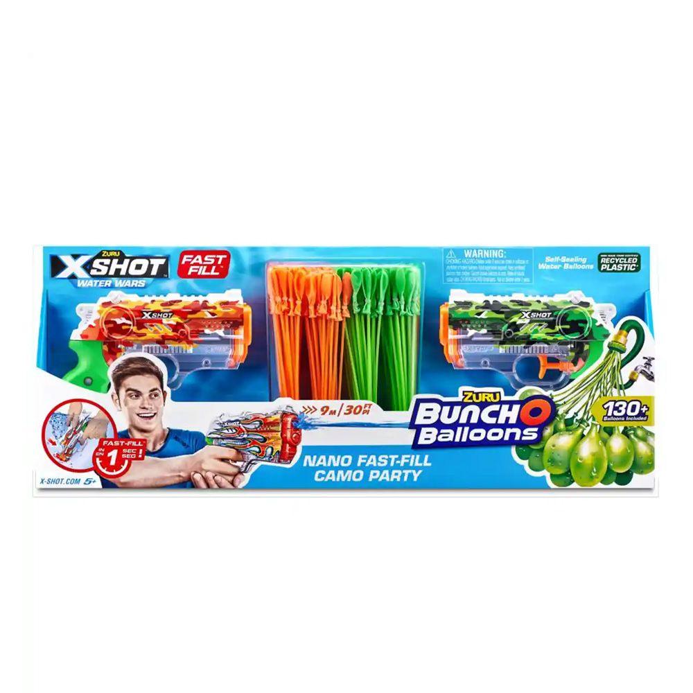 X-Shot Bob Camo Party 2 Nano Fast Fill, 4 Bunch O Balloons