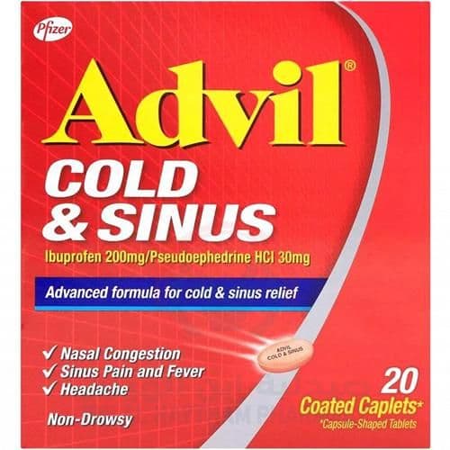 Advil Cold & Sinus Tablets 20'S