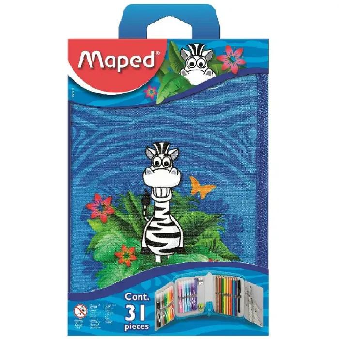 Pencil Case School Tatoo Jungle Maped