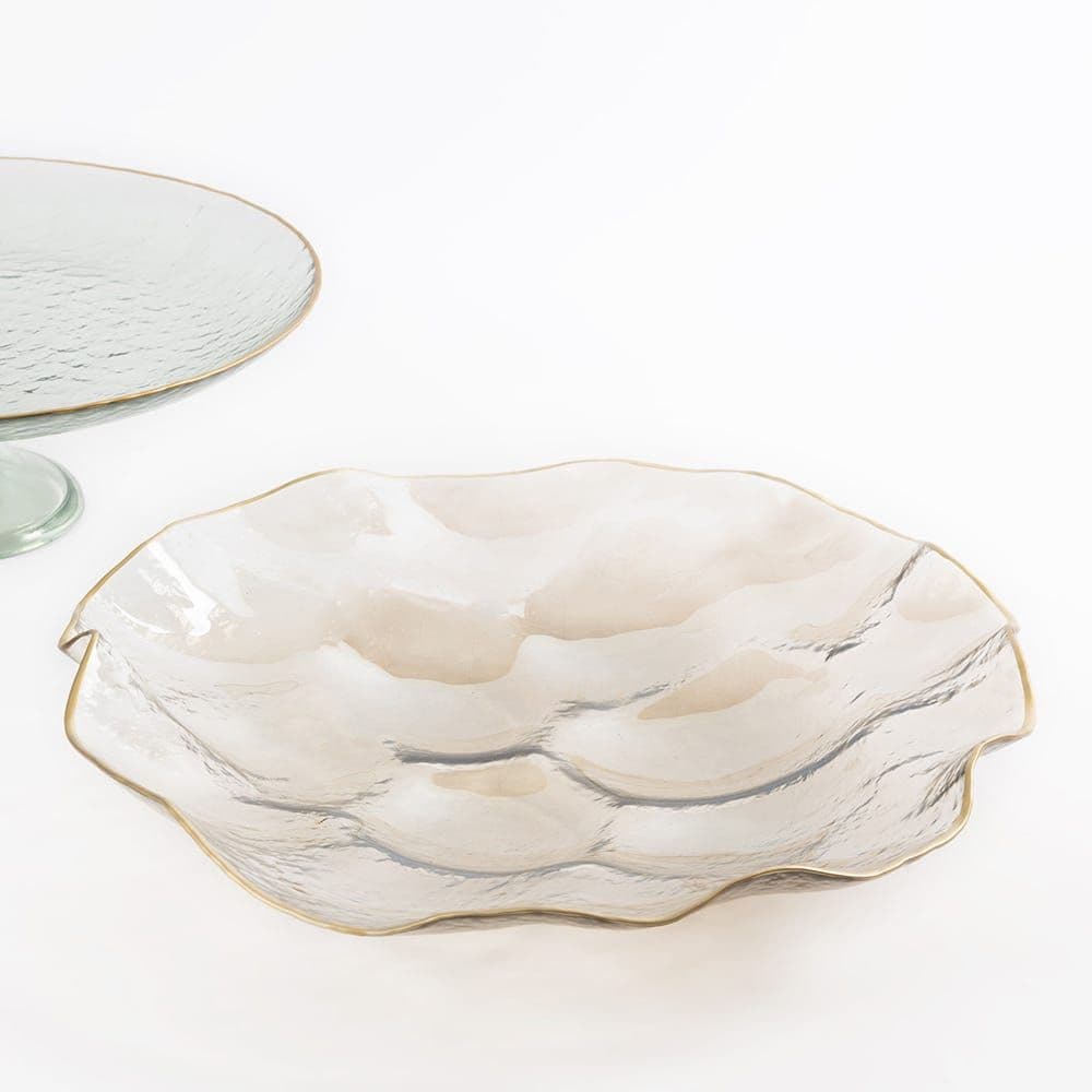 Shelled Decorative Platter, Coffee Brown - 38.5 Cm