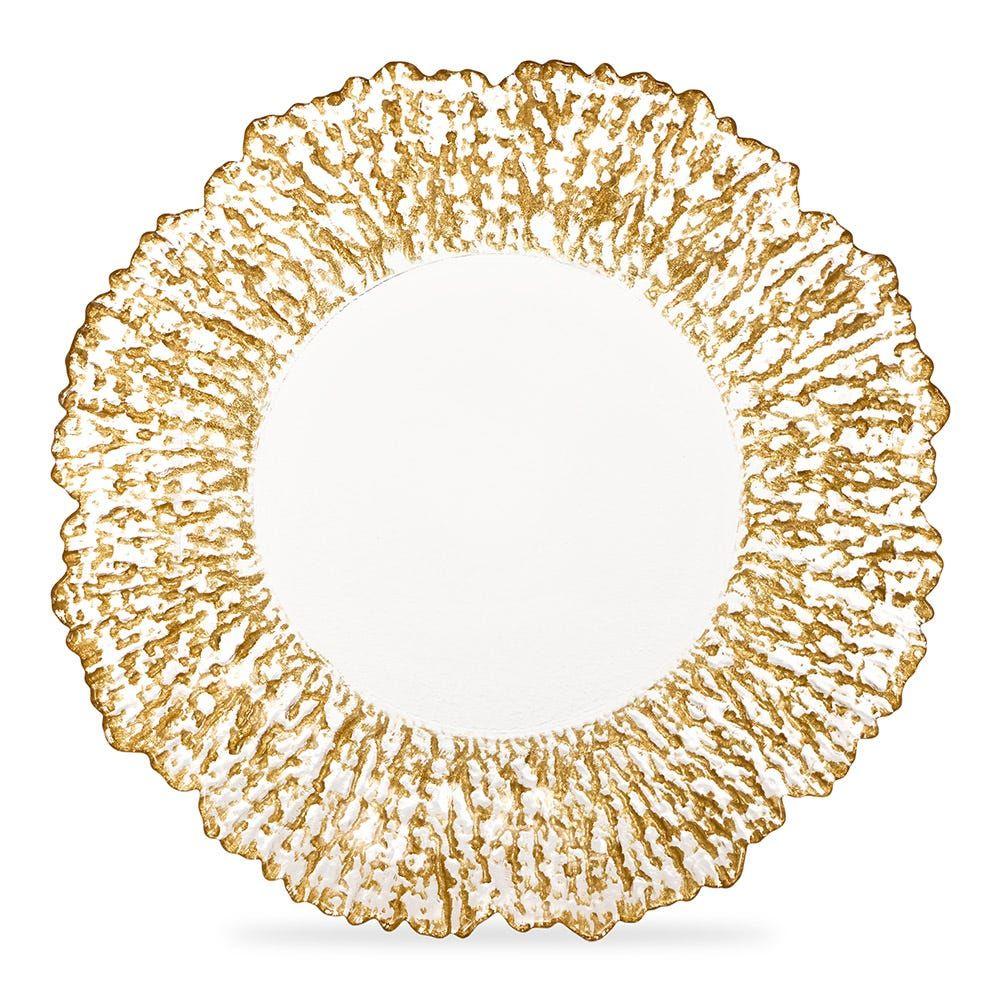 Zola Glass Fruit Plate, Gold