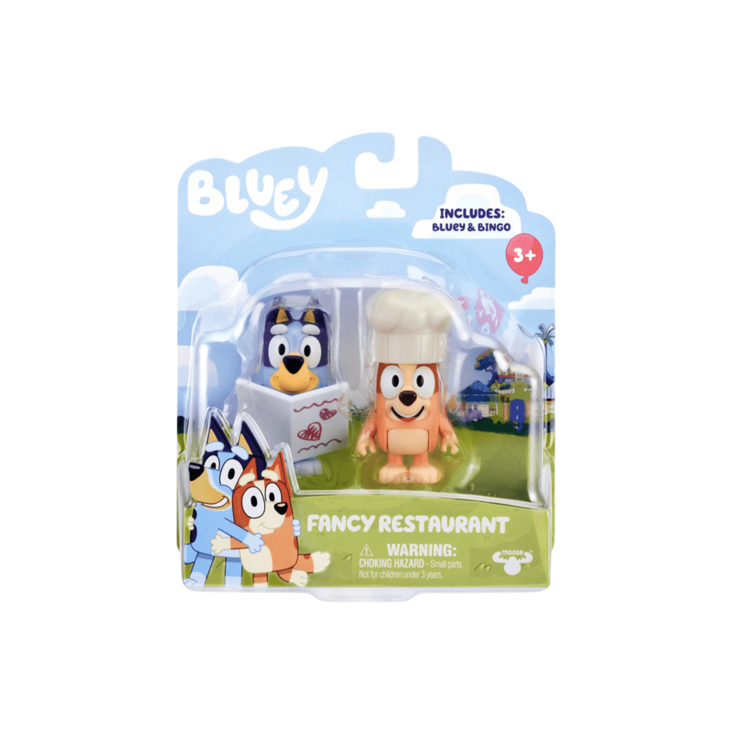 Bluey Fancy Restaurant Action Fifure- 2 Pack | Bluey & Bingo