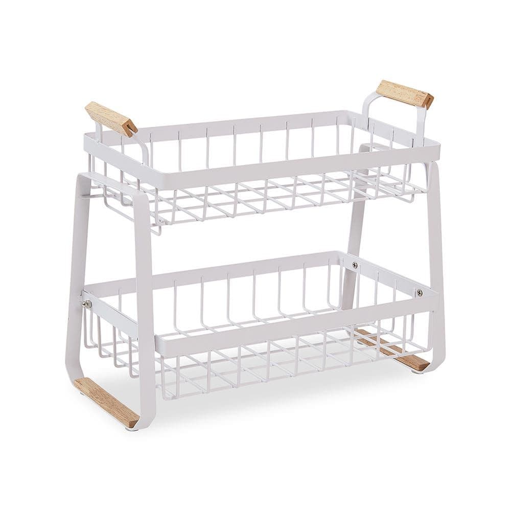 Heini Iron Storage Rack, White - 33X28Cm