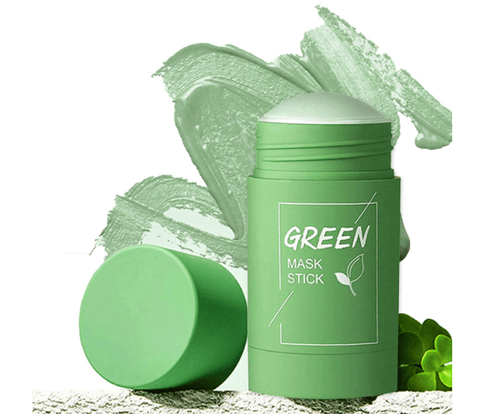 Green Tea Mask Stick, Green Mask Stick Blackhead Remover and Deep Cleansing Oil Control and Anti-Acne Solid and Fine, Suitable for All Skin Types