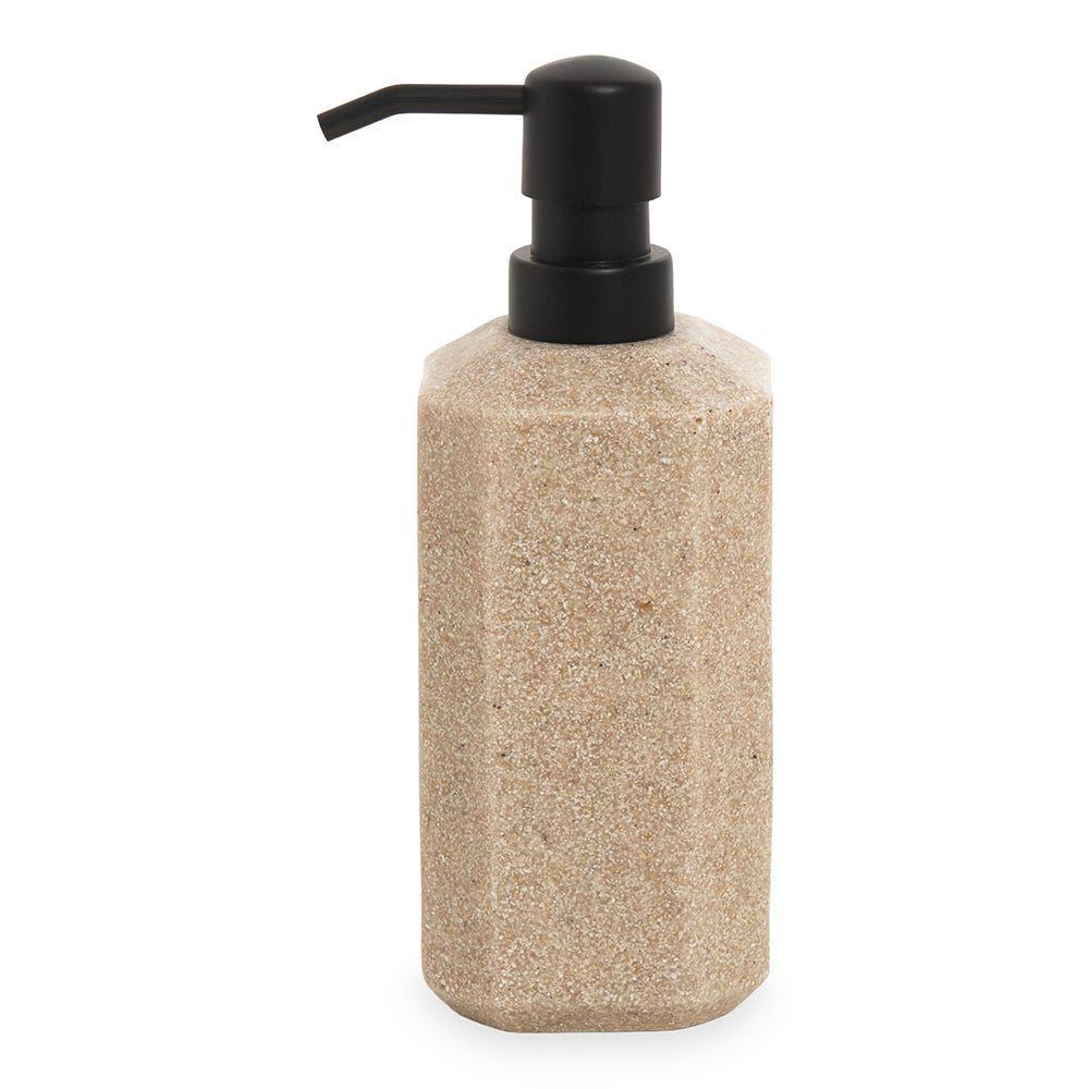 Sandy Soap Dispenser, Beige - 8x19 cm