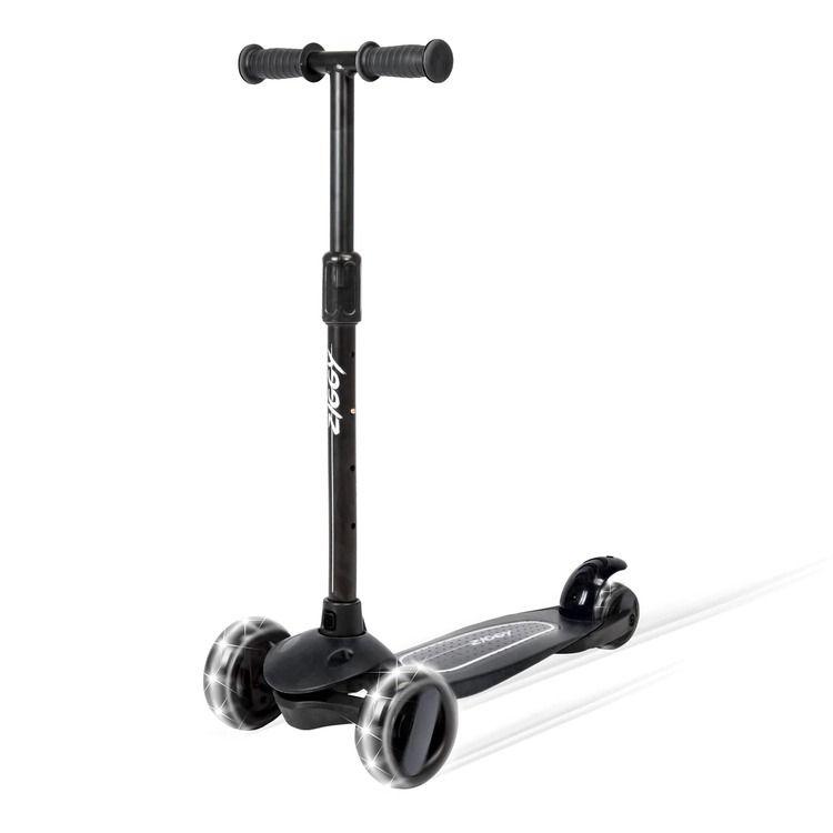 Spartan Ziggy 3-Wheel Tilt Scooter With Led Light - Black