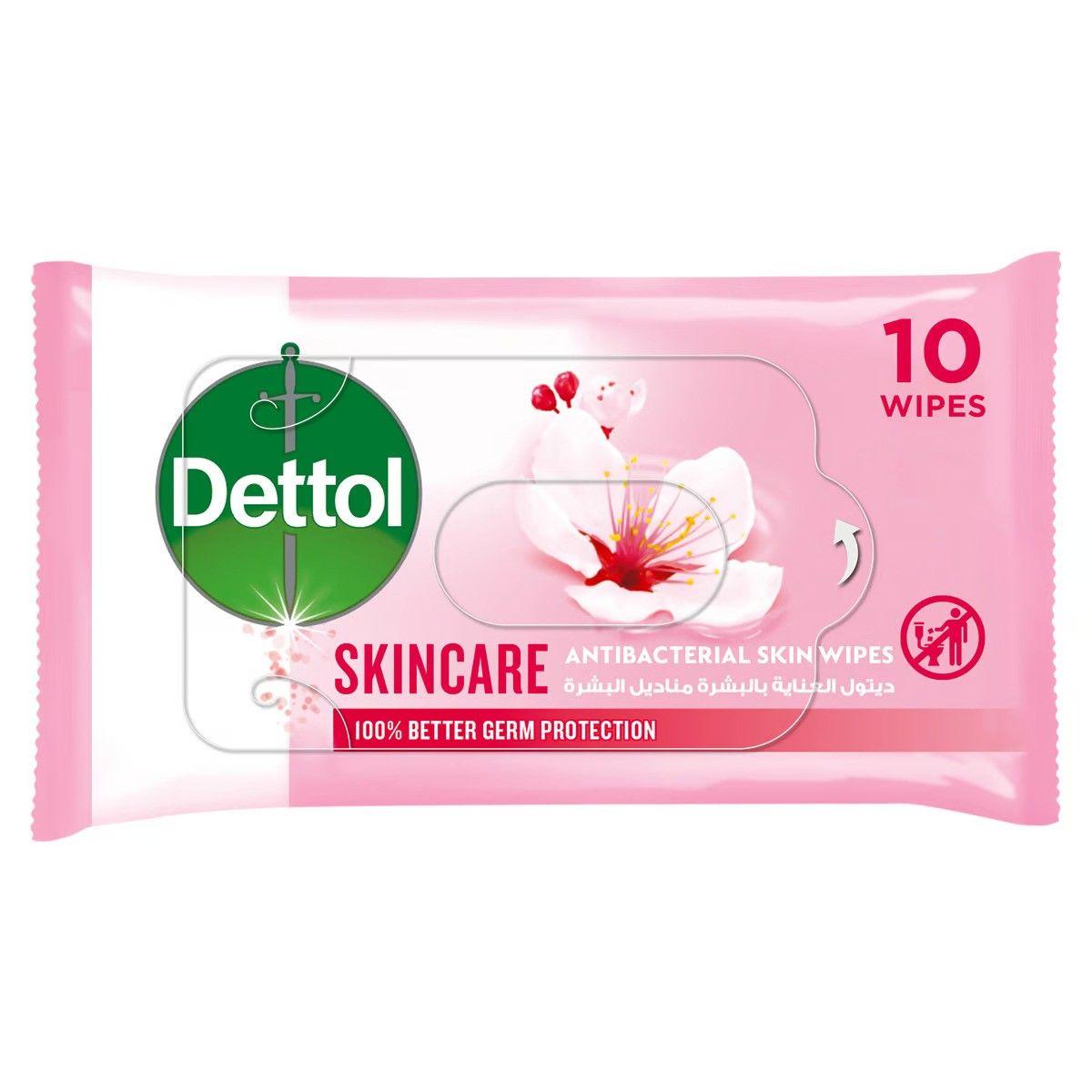 Dettol Skin Care Wipes Pink 10 S