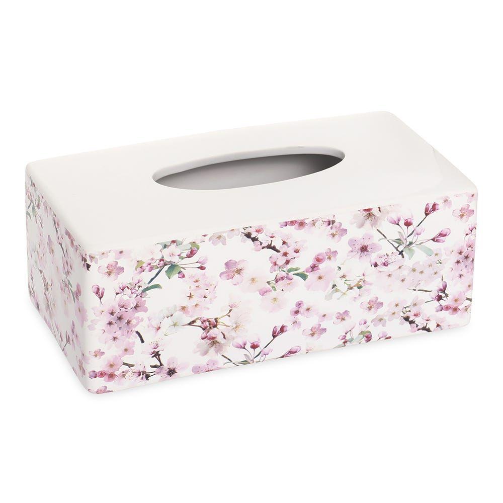 Floral Tissue Cover, White & Pink - 27.2X10.5 Cm