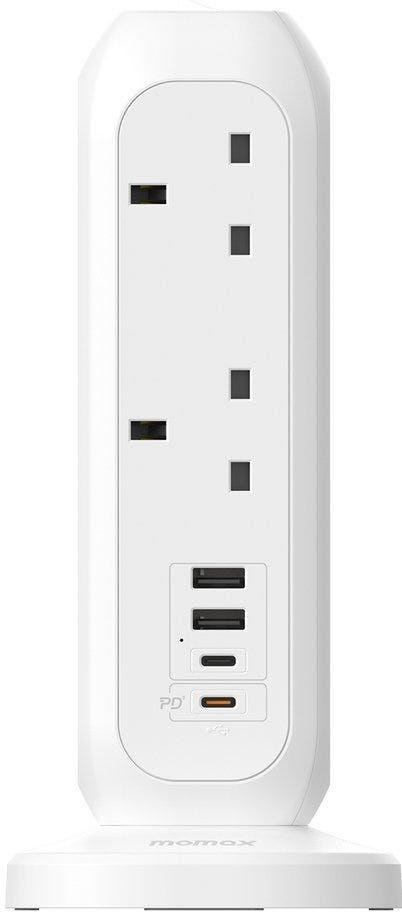 Momax Oneplug 11-Outlet Power Strip With Usb - White