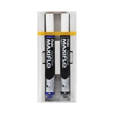 Pentel Maxiflo Whiteboard Marker Mwl6S 2Colors 2Pcs Eraser